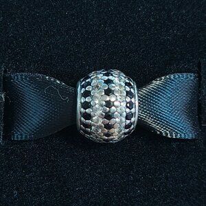 Authentic Retired Nautical Pave Lights Bead with Black Zirconia - 791172NCK